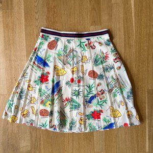 J Crew Hawaii Pleated Skirt